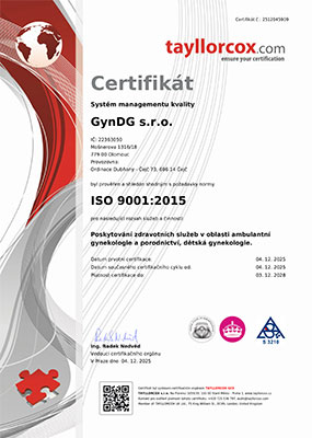 Certifikát ISO 9001:2015